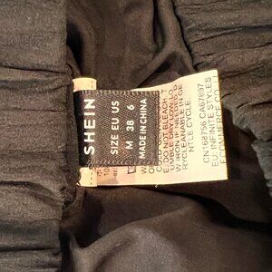 Shein Black Tiered Wide-Leg Pants